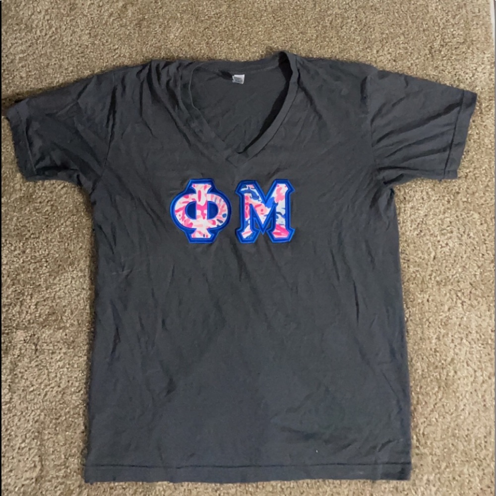 lily pulitzer phi mu stitched letters
